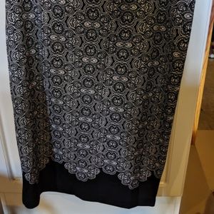 Black and White Pencil Skirt